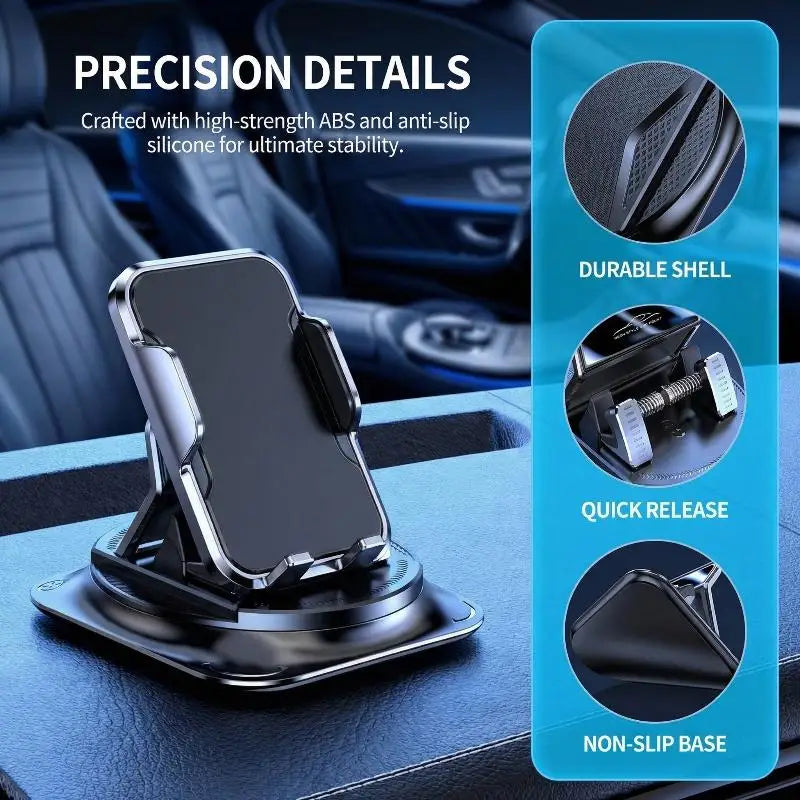 Sticky Dashboard Phone Mount 360 Degree Rotating Auto Holder Universal Car Stand for Stable and Easy Phone Access